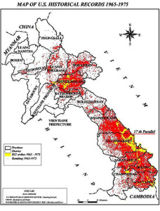 Map of Laos bombings.