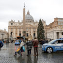 Italian police patrols in front of St. Peter's Square in Rome, Italy, December 20, 2016. REUTERS/Tony Gentile
